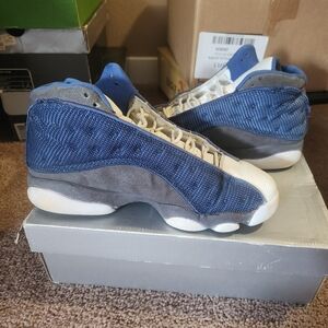 Air Jordan Retro 13 French Blue University Blue Flint Grey Shoes Sneakers